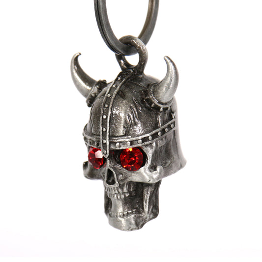 Hot Leathers Viking Skull Red Stones Bell BEM1021