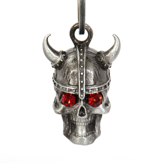 Hot Leathers Viking Skull Red Stones Bell BEM1021