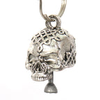 Hot Leathers Celtic Skull Motorcycle Bell - Silver - BEM1038