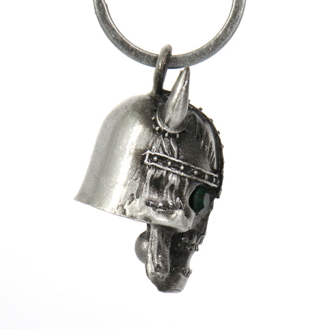 Hot Leathers Viking Skull Green Stones Bell BEM1049