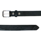 Hot Leathers Wings and Motors Embossed Heavy Black Leather Belt BLA1126