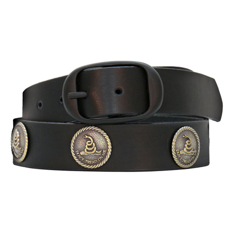 Hot Leathers Don't Tread On Me Medallion Leather Belt BLA1133