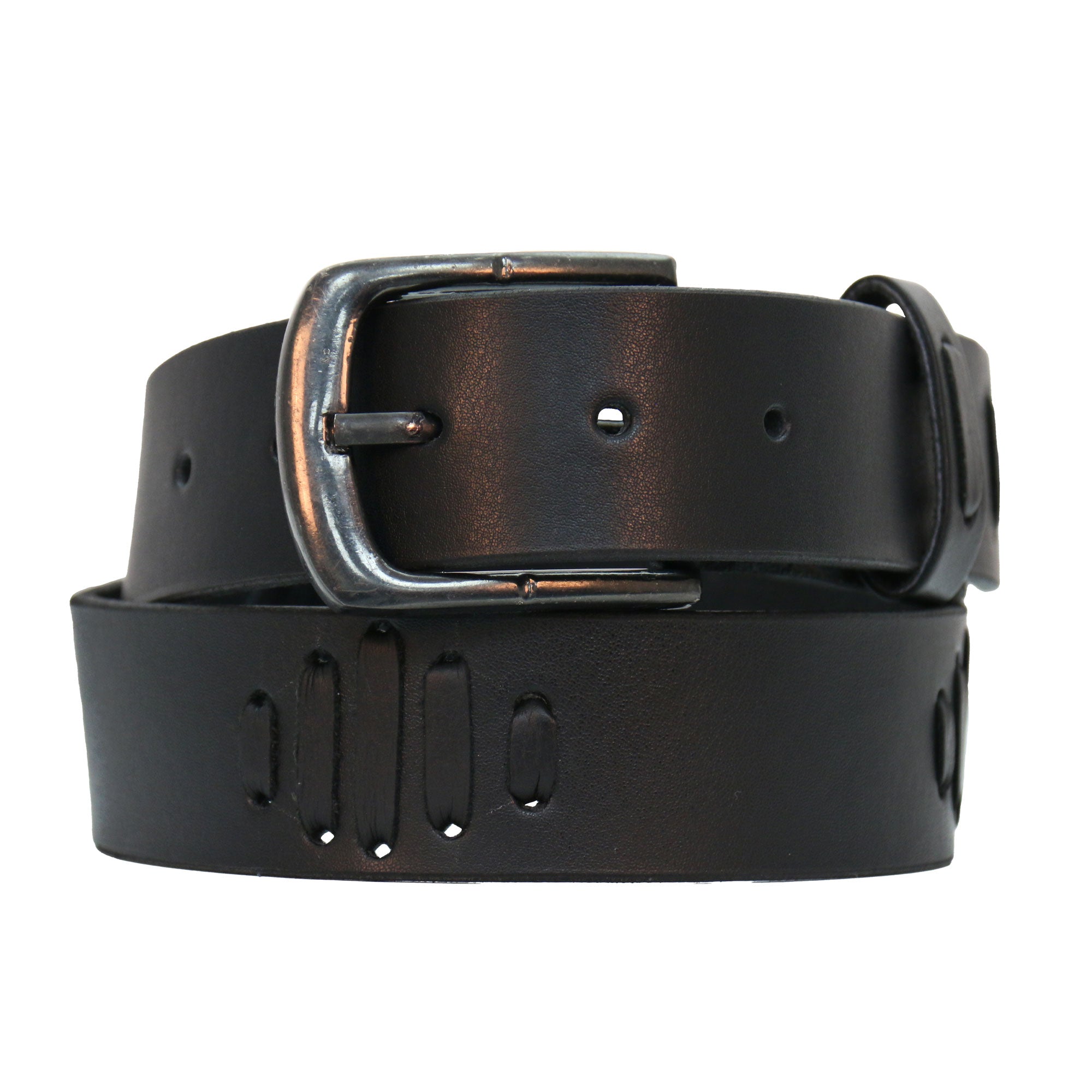 Hot Leathers BLA1144 Leather Belt with Decorative Lacing Patterm