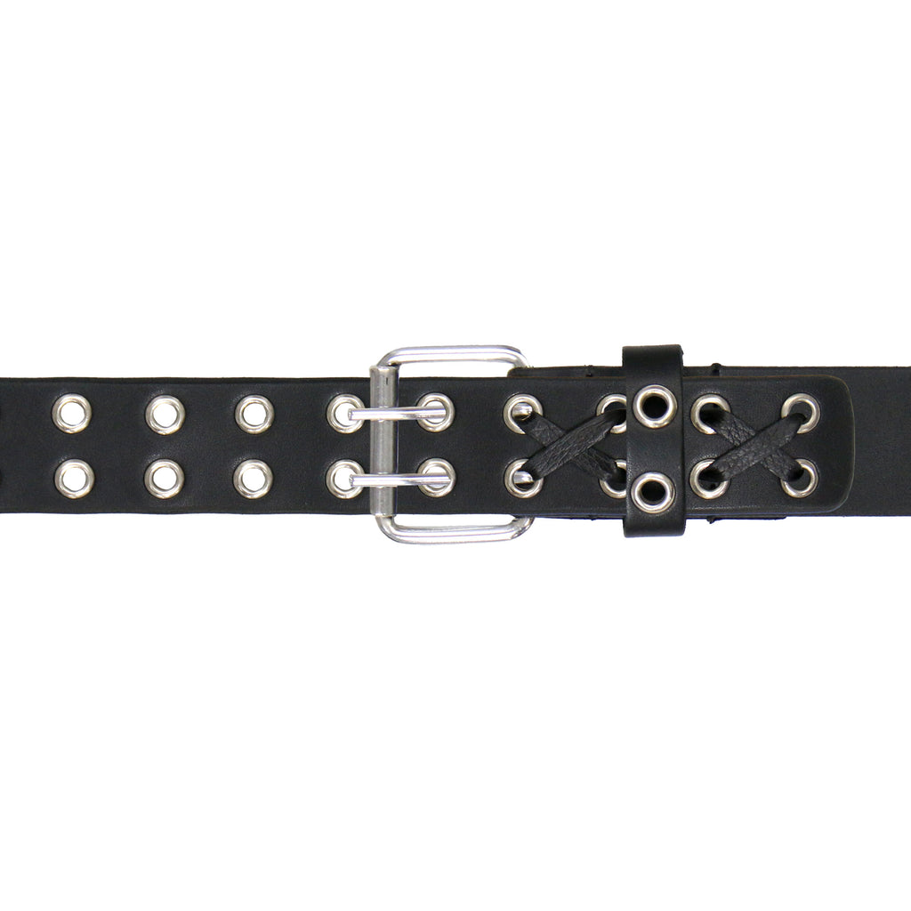 Hot Leathers BLA1145 Leather Belt with Grommets and leather Lacing in X Pattern