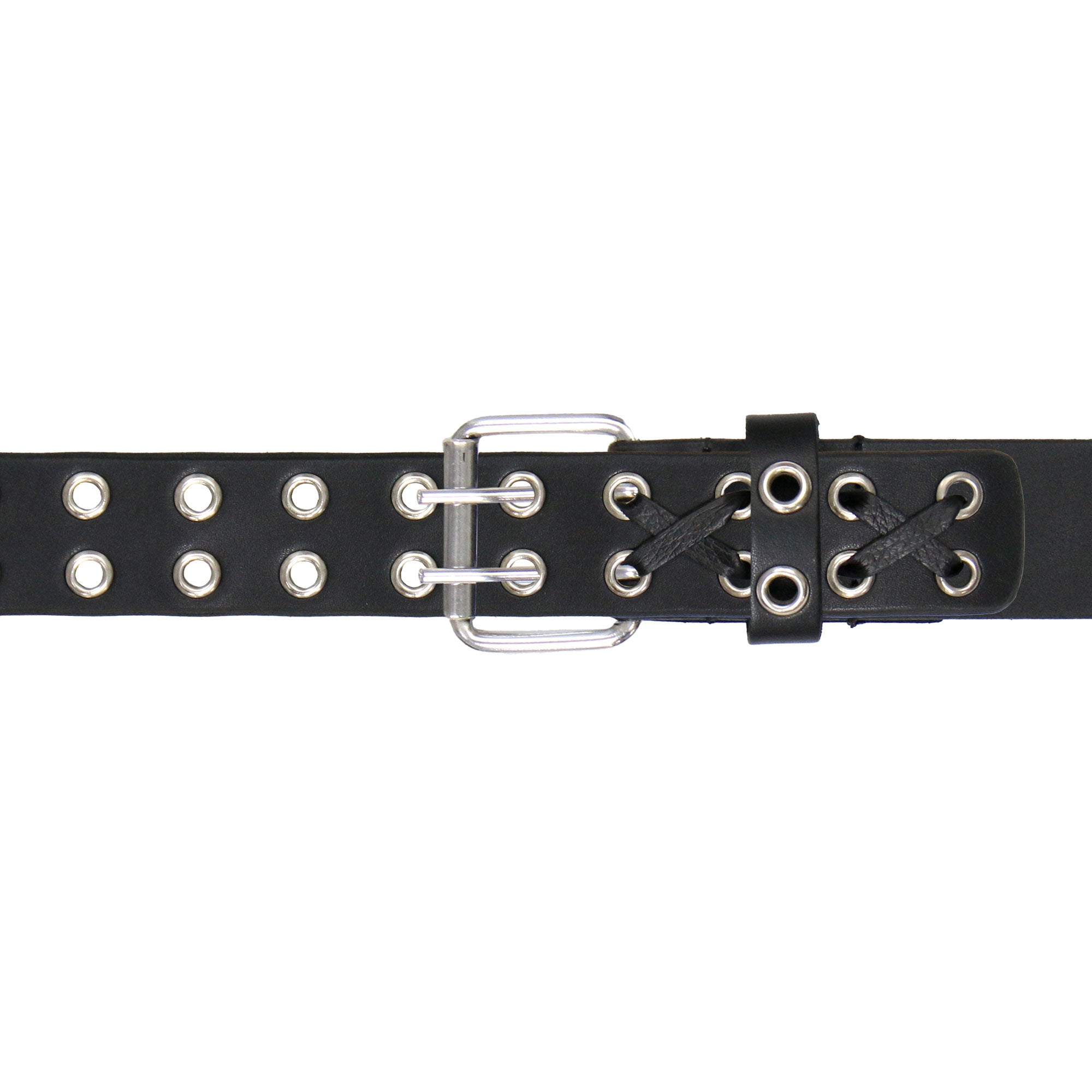 Hot Leathers BLA1145 Leather Belt with Grommets and leather Lacing in X Pattern