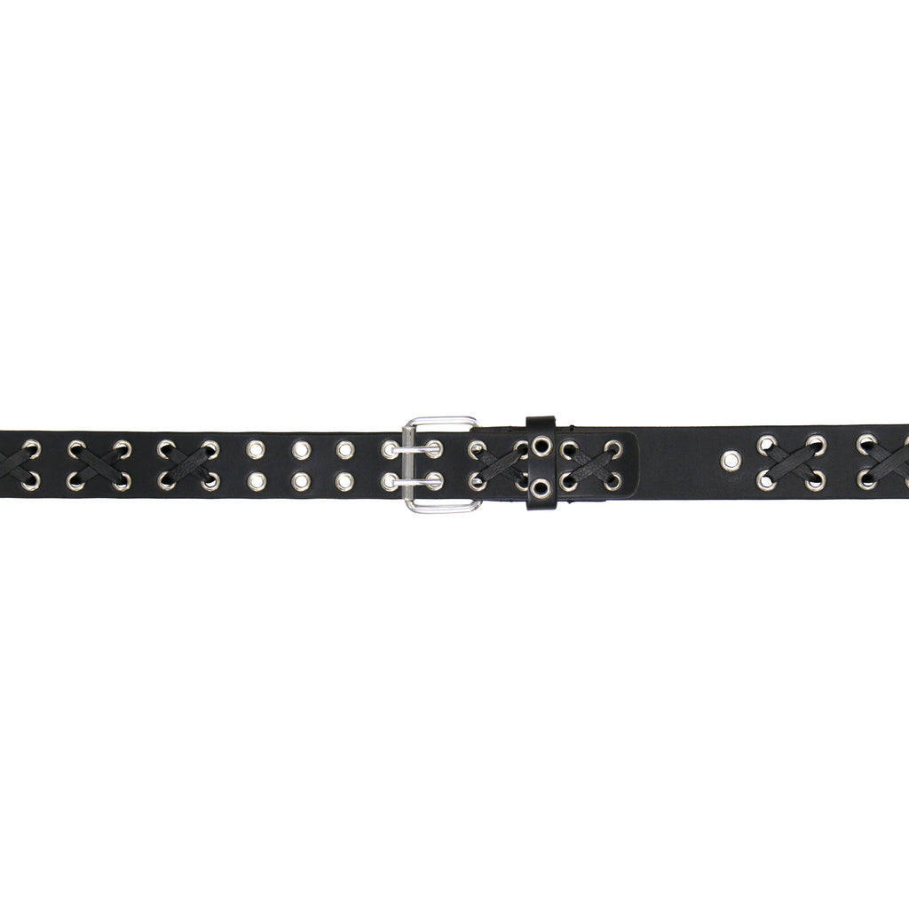 Hot Leathers BLA1145 Leather Belt with Grommets and leather Lacing in X Pattern