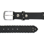 Hot Leathers BLA1146 Leather Belt with Side Lacing and Studs