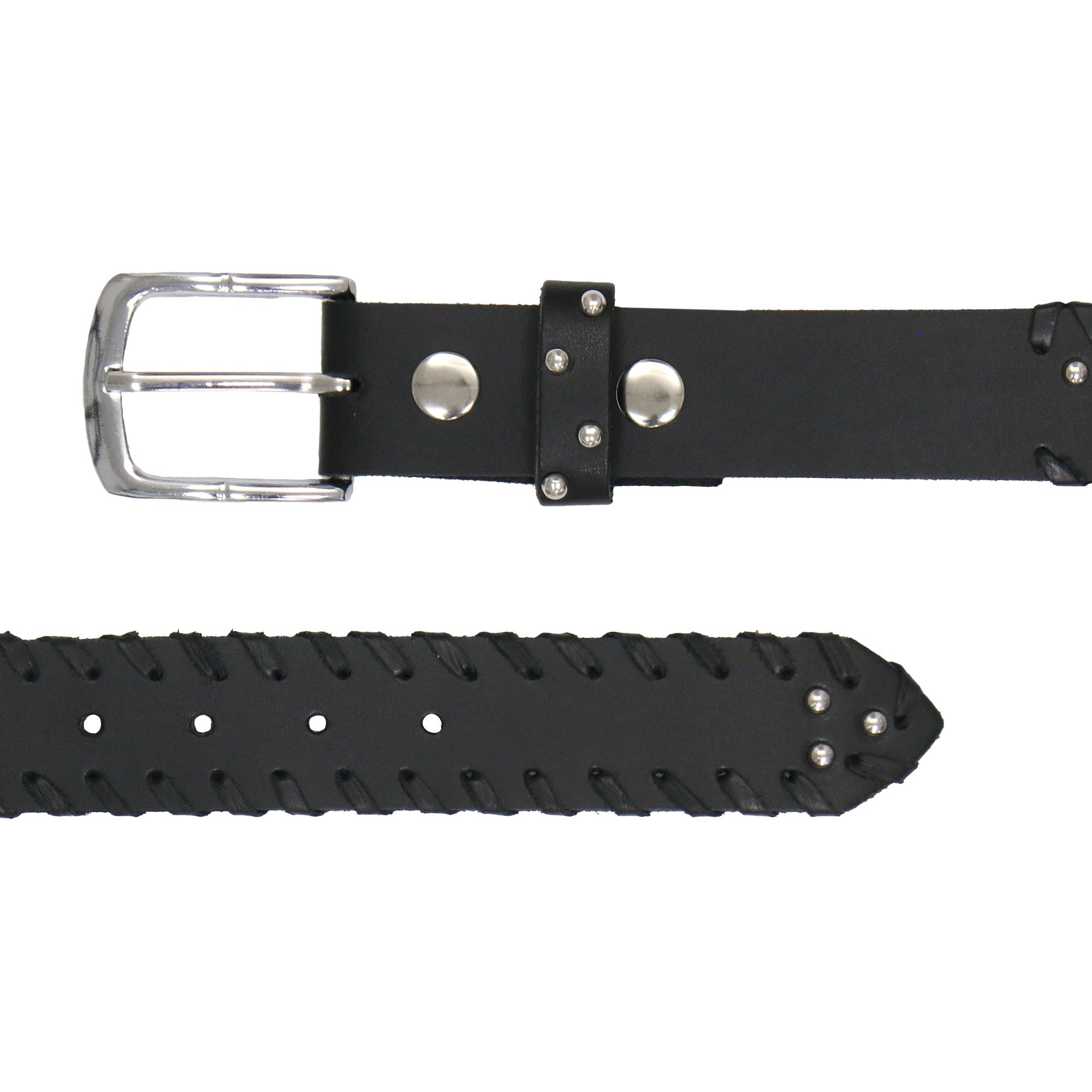 Hot Leathers BLA1146 Leather Belt with Side Lacing and Studs
