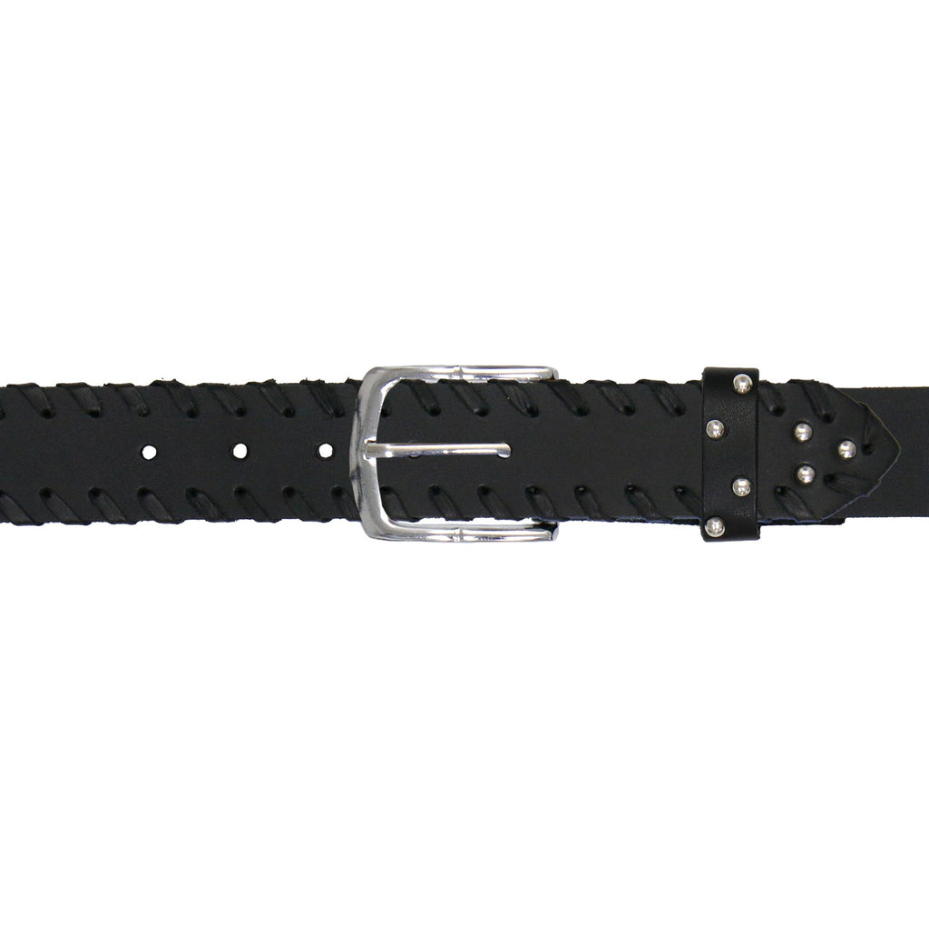 Hot Leathers BLA1146 Leather Belt with Side Lacing and Studs
