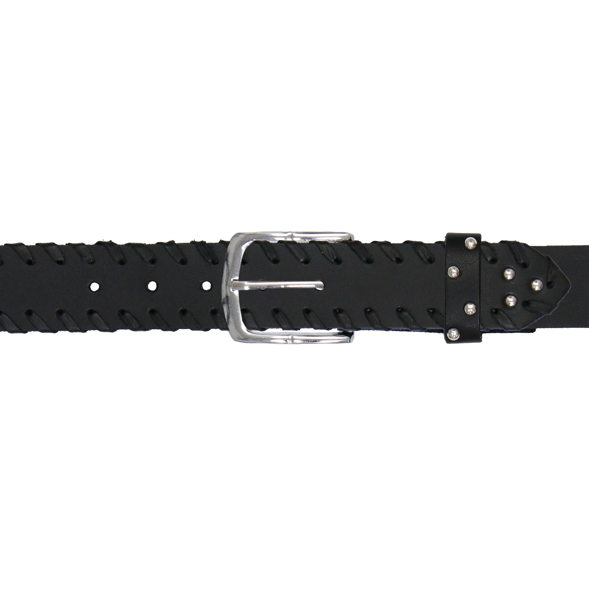 Hot Leathers BLA1146 Leather Belt with Side Lacing and Studs