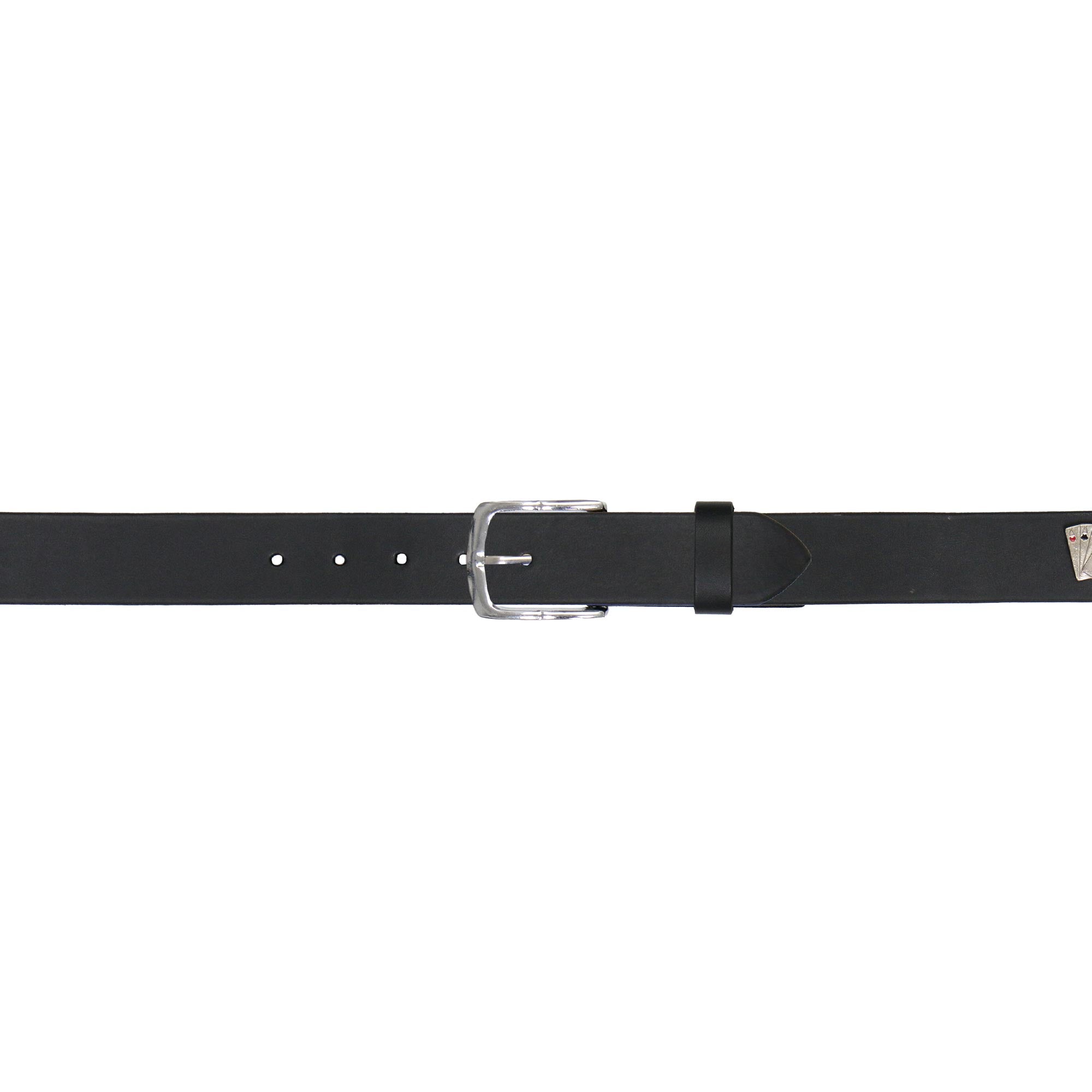 Hot Leathers BLA1147 Leather Belt with Ace Mediallions
