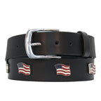 Hot Leathers BLA1148 Leather Belt with Flag Mediallions