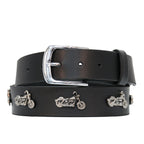 Hot Leathers BLA1151 Leather Belt with Motorcycle Medallions
