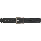 Hot Leathers BLE1036 Embossed Basket Weave Pattern with White Side Stitching Belt