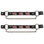 Hot Leathers Boot Chains Set USA Flag