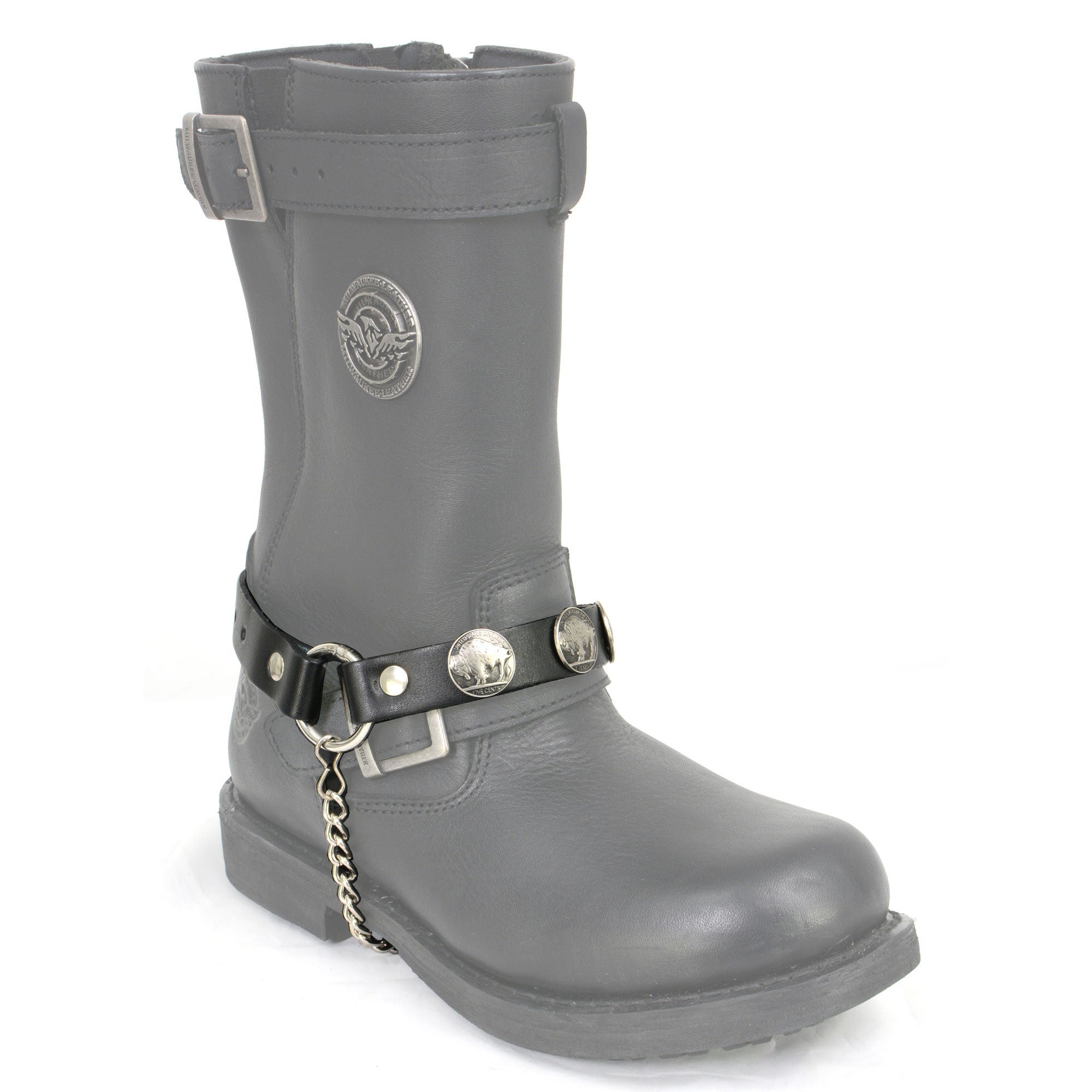 Hot Leathers Boot Chains Set BNL1006 Buffalo Nickle