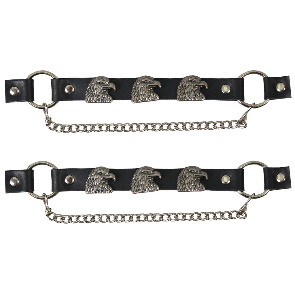 Hot Leathers Boot Chains Set Eagle Head BNL1009-SET