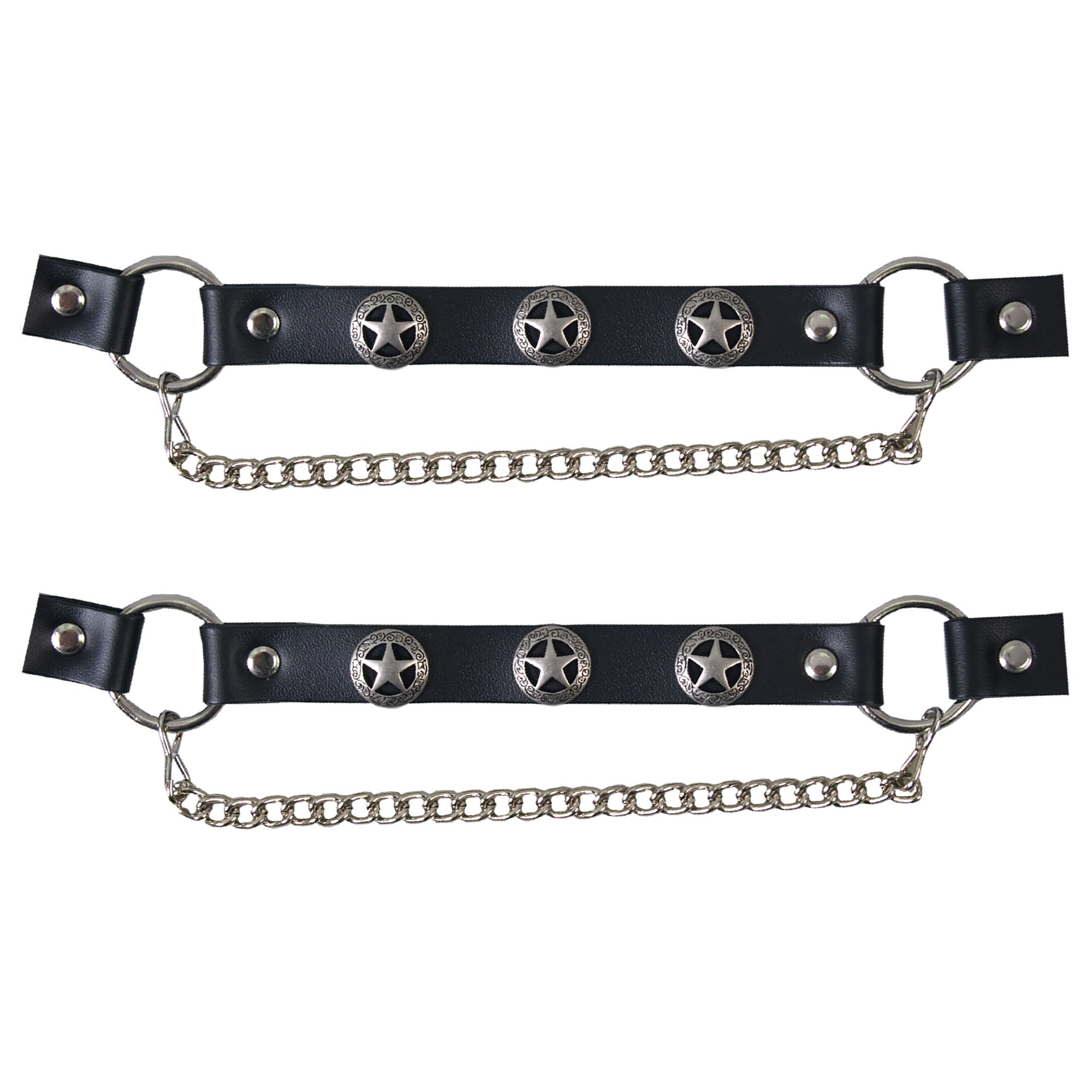 Hot Leathers Boot Chains Set BNL1016 with Western Star Design
