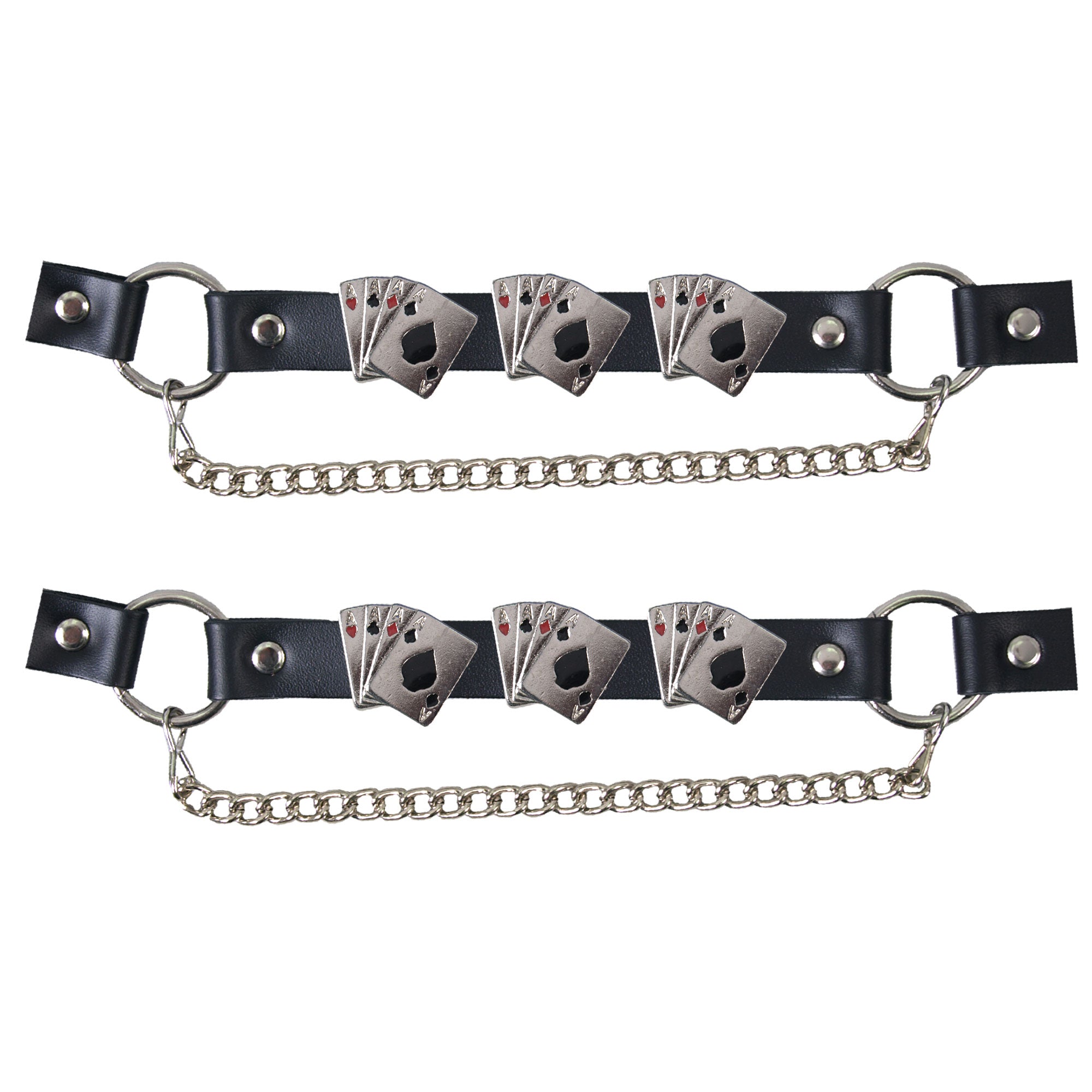 Hot Leathers Boot Chains Set BNL1026-BOOT CHAIN 4 ACES