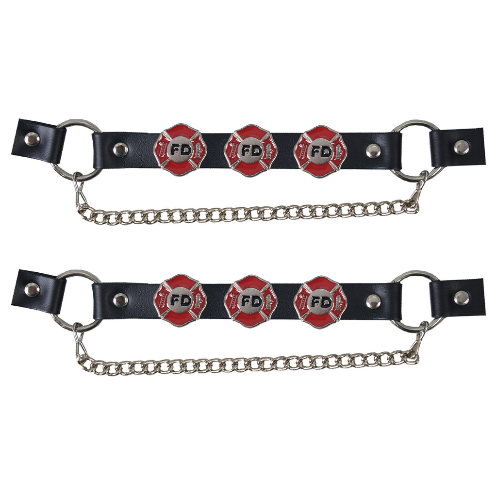 Hot Leathers Boot Chains Set BNL1027 Fire Department