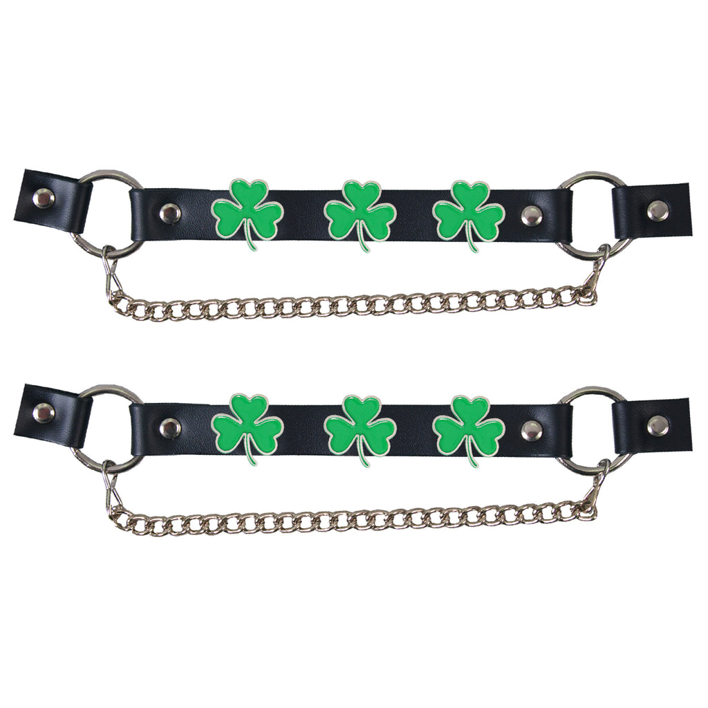 Hot Leathers Boot Chains Set Lucky Clover BNL1033-SET