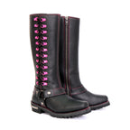 Hot Leathers Ladies Wide Boots Black Knee-High with Side Zipper Entry BTL1006W