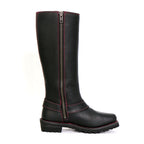 Hot Leathers Ladies Wide Boots Black Knee-High with Side Zipper Entry BTL1006W