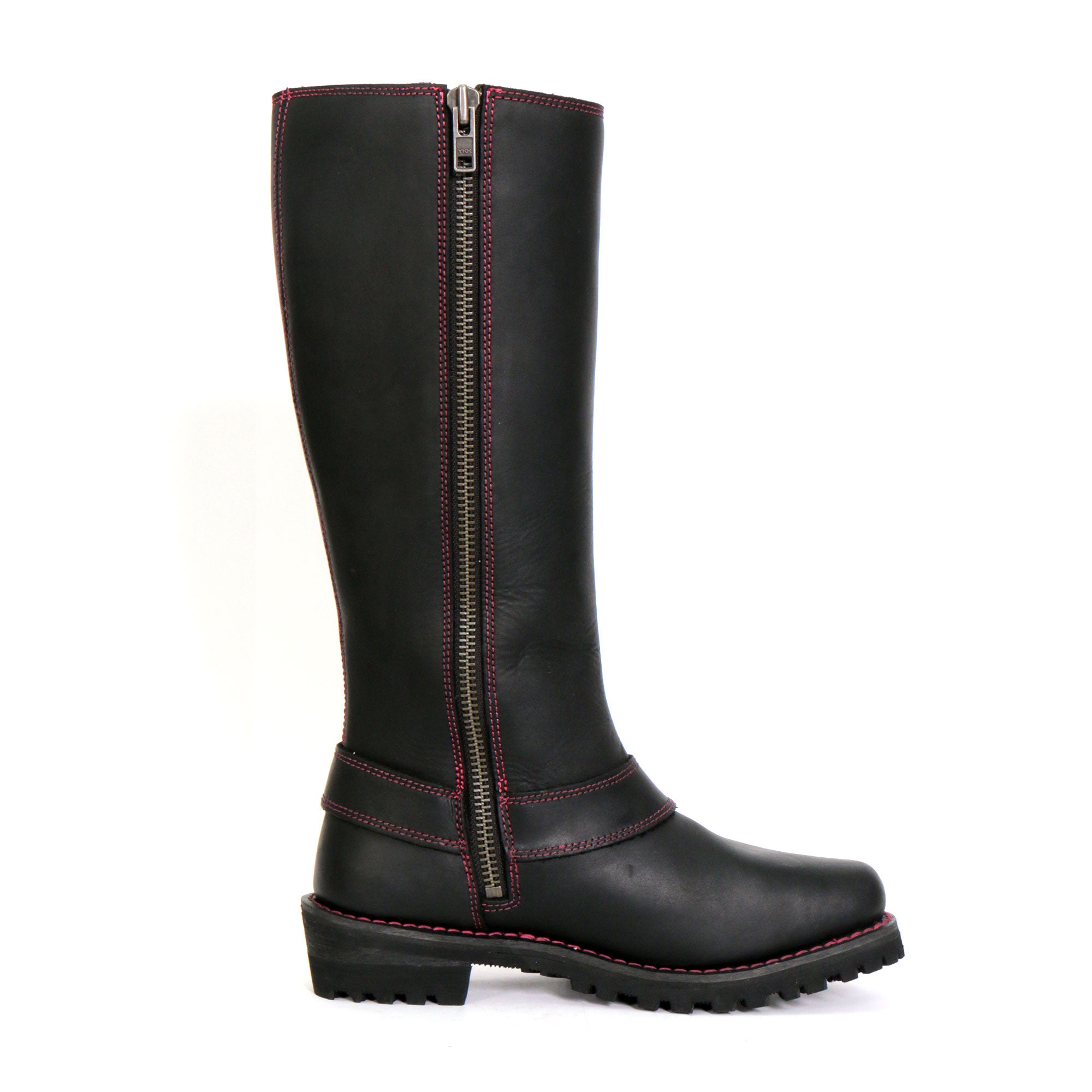 Hot Leathers Ladies Wide Boots Black Knee-High with Side Zipper Entry BTL1006W