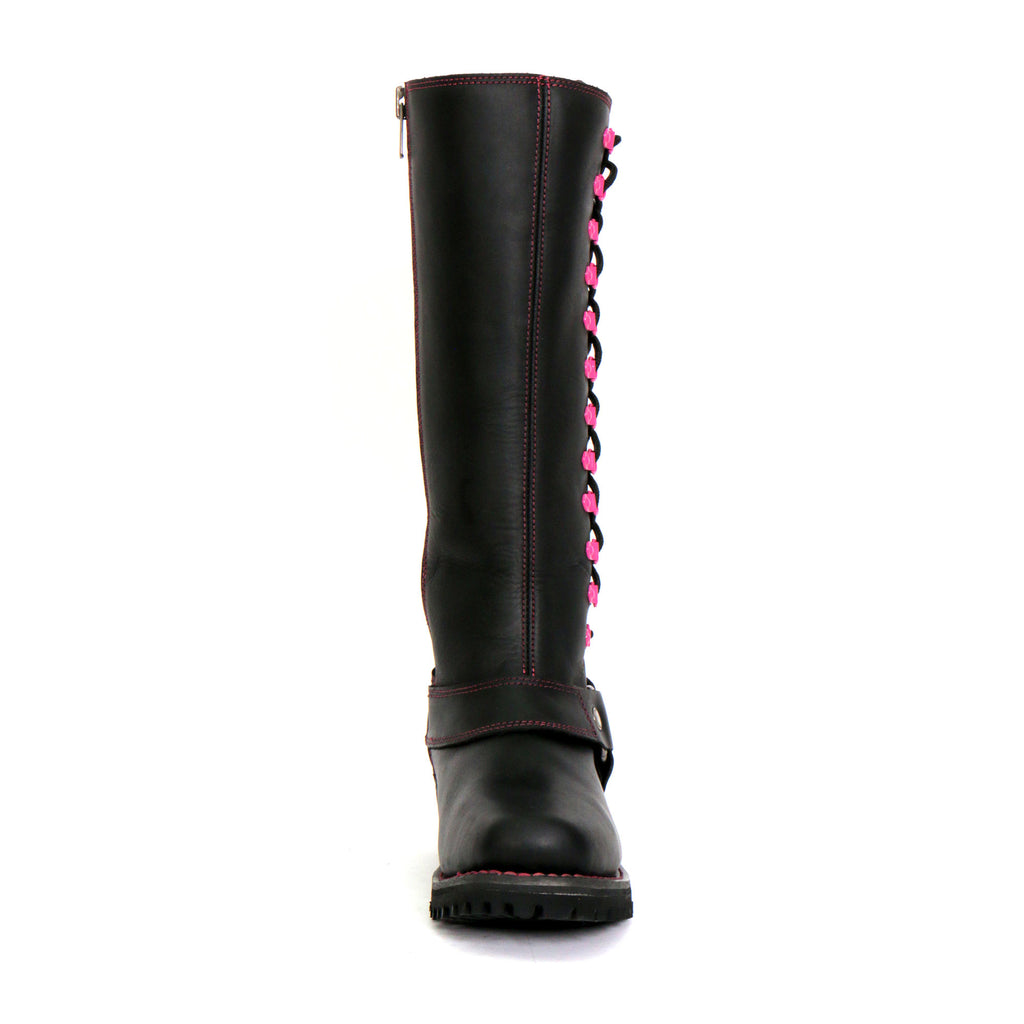 Hot Leathers Ladies Wide Boots Black Knee-High with Side Zipper Entry BTL1006W