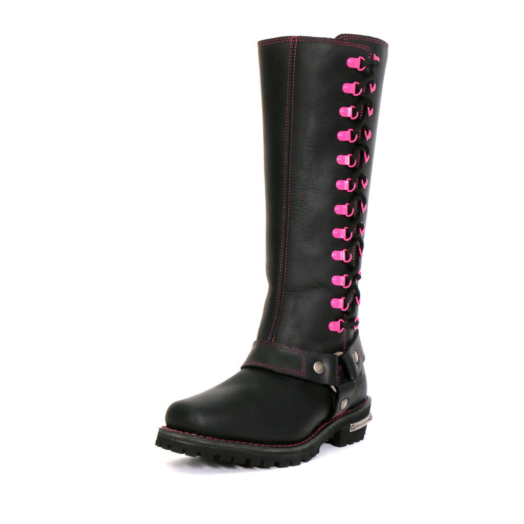 Hot Leathers Ladies Wide Boots Black Knee-High with Side Zipper Entry BTL1006W