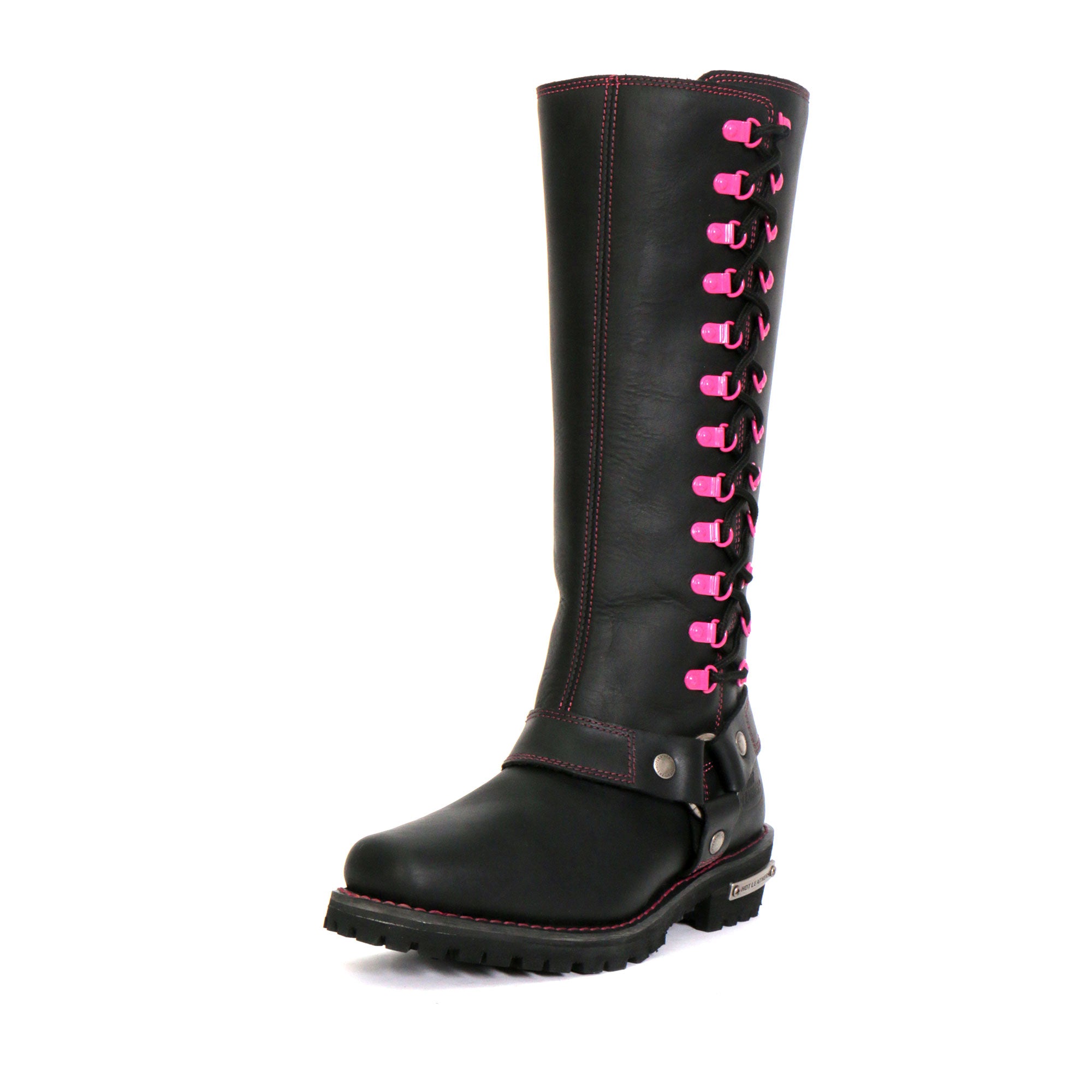 Hot Leathers Ladies Wide Boots Black Knee-High with Side Zipper Entry BTL1006W