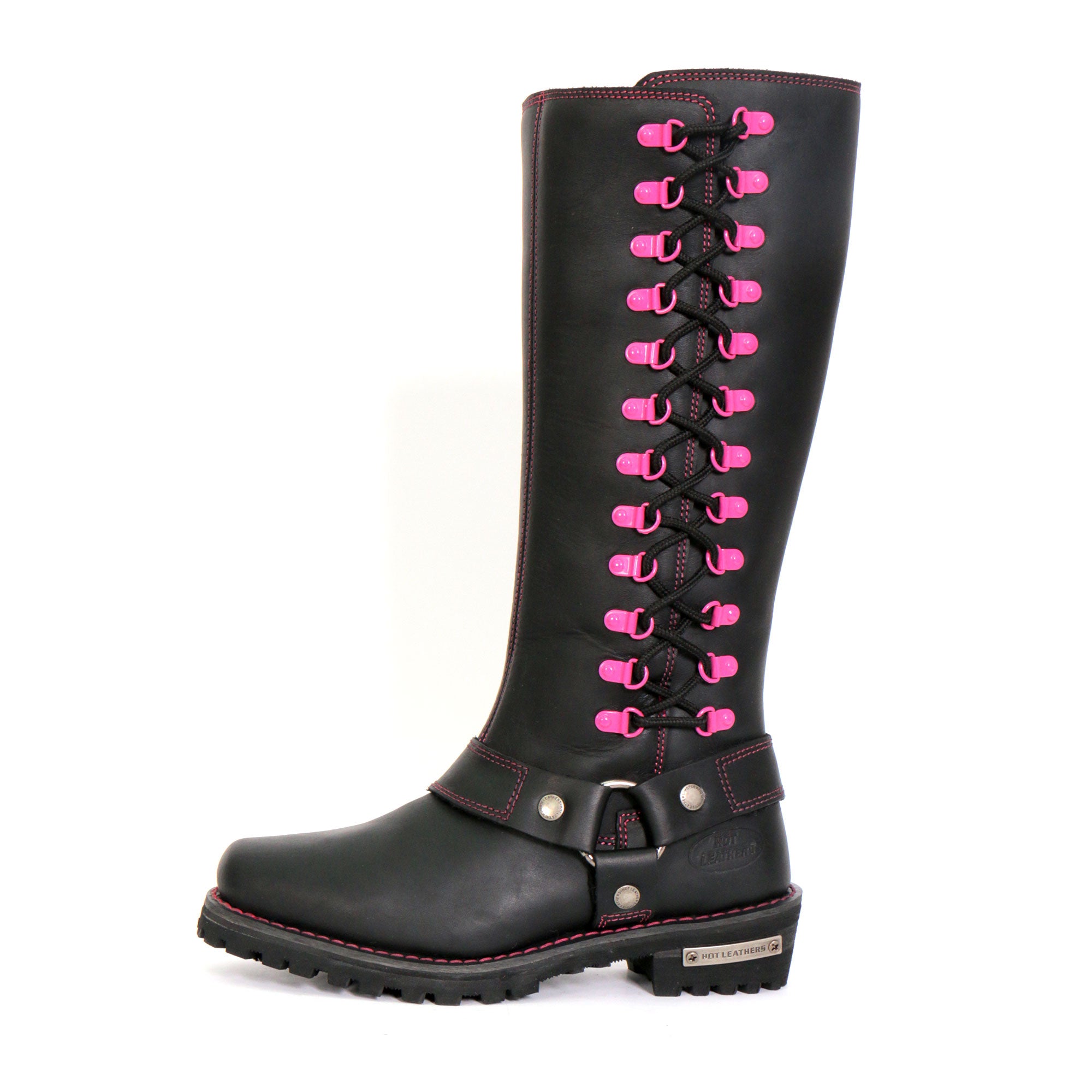 Hot Leathers Ladies Wide Boots Black Knee-High with Side Zipper Entry BTL1006W