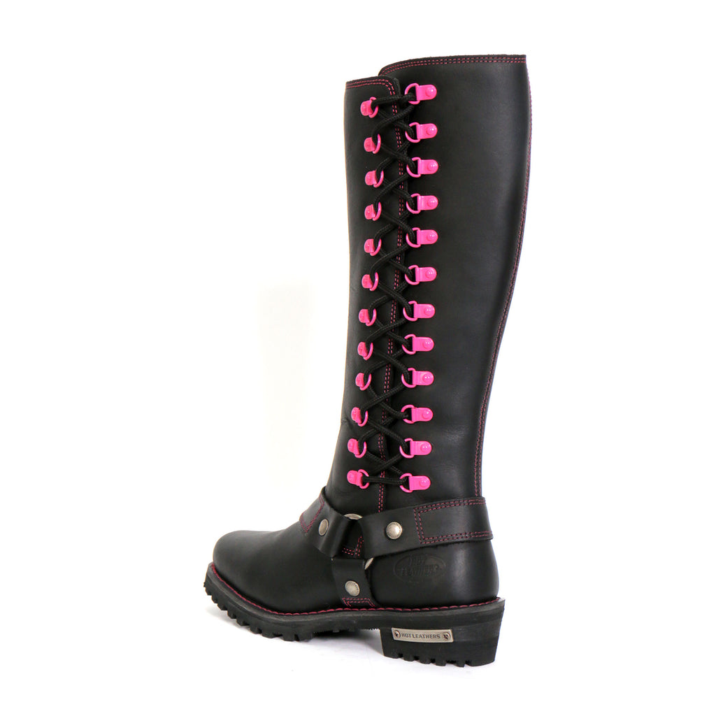Hot Leathers Ladies Wide Boots Black Knee-High with Side Zipper Entry BTL1006W