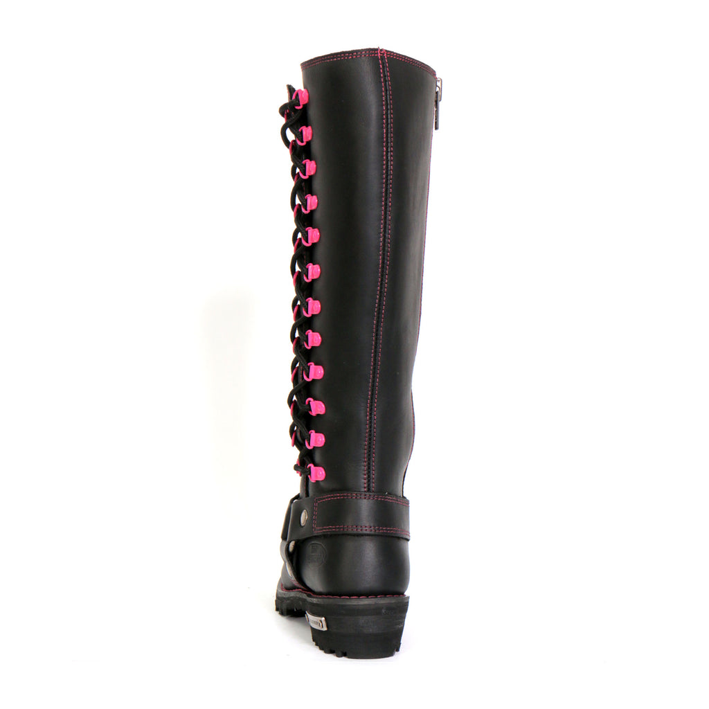 Hot Leathers Ladies Wide Boots Black Knee-High with Side Zipper Entry BTL1006W