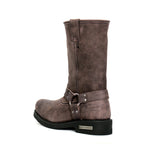 Men's Dust Rider Stone-Wash Brown Harness Boots - BTM1003