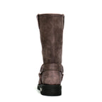 Men's Dust Rider Stone-Wash Brown Harness Boots - BTM1003