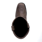 Men's Dust Rider Stone-Wash Brown Harness Boots - BTM1003