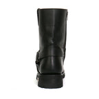 Hot Leathers Mens Wide Boots Black 8-inch Short Harness with Lug Sole BTM1004W