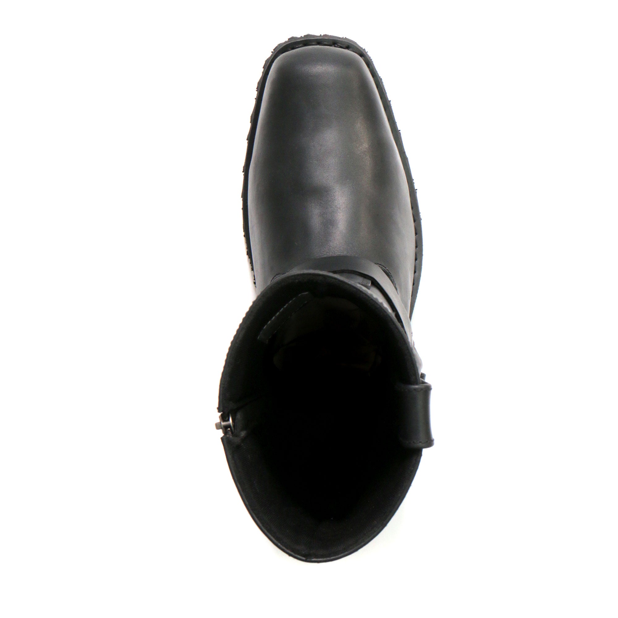 Hot Leathers Mens Wide Boots Black 8-inch Short Harness with Lug Sole BTM1004W