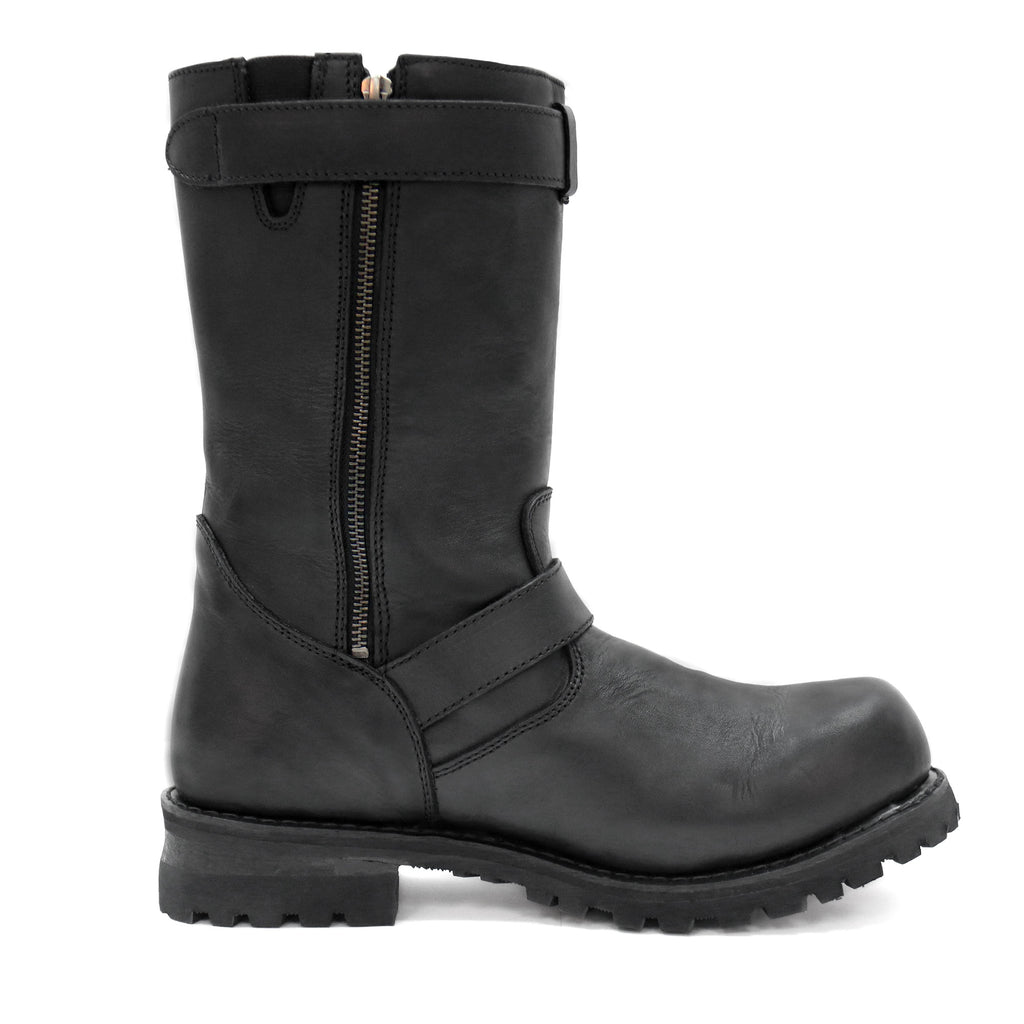 Hot Leathers Mens Wide Boots Leather 10-inch Tall Round Toe BTM1005W