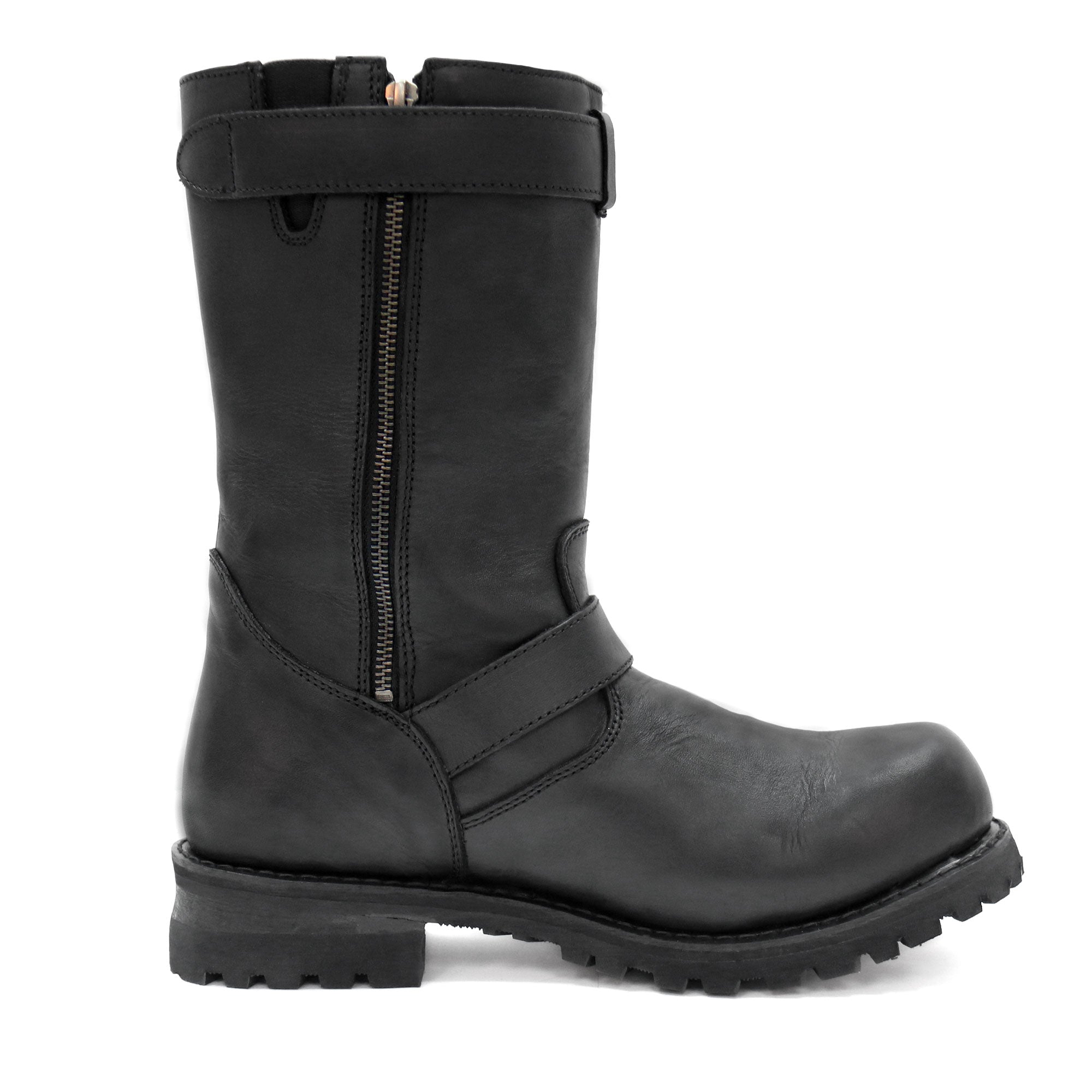 Hot Leathers Mens Wide Boots Leather 10-inch Tall Round Toe BTM1005W