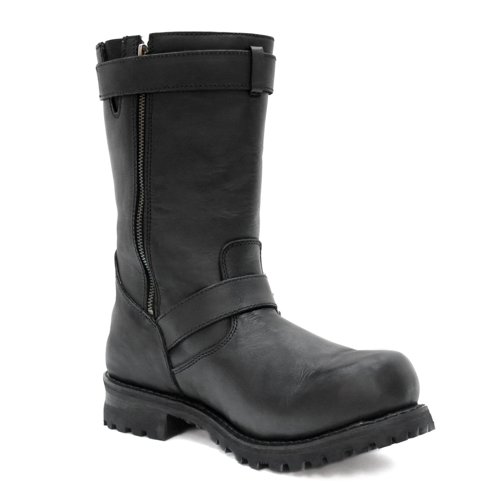 Hot Leathers Mens Wide Boots Leather 10-inch Tall Round Toe BTM1005W