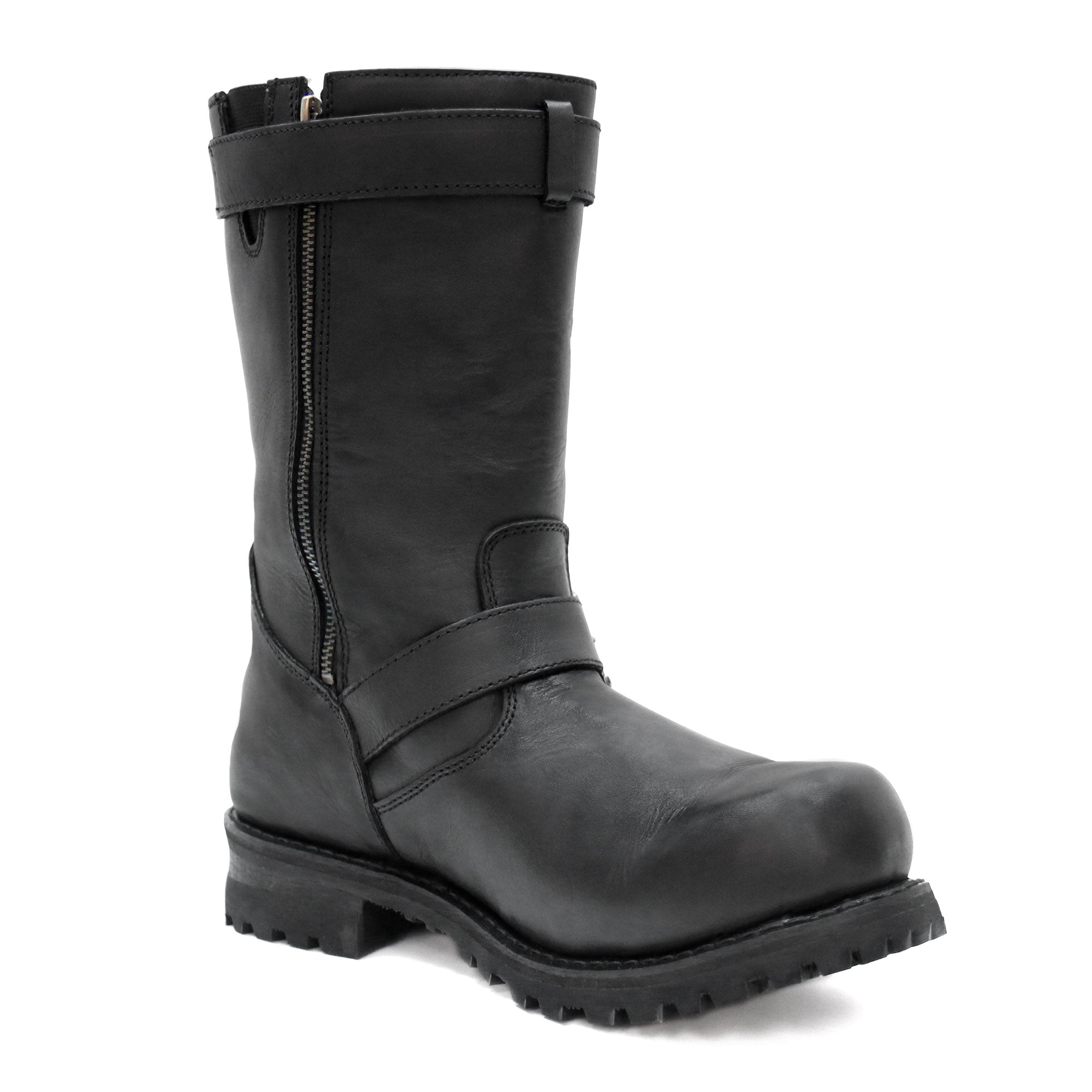 Hot Leathers Mens Wide Boots Leather 10-inch Tall Round Toe BTM1005W