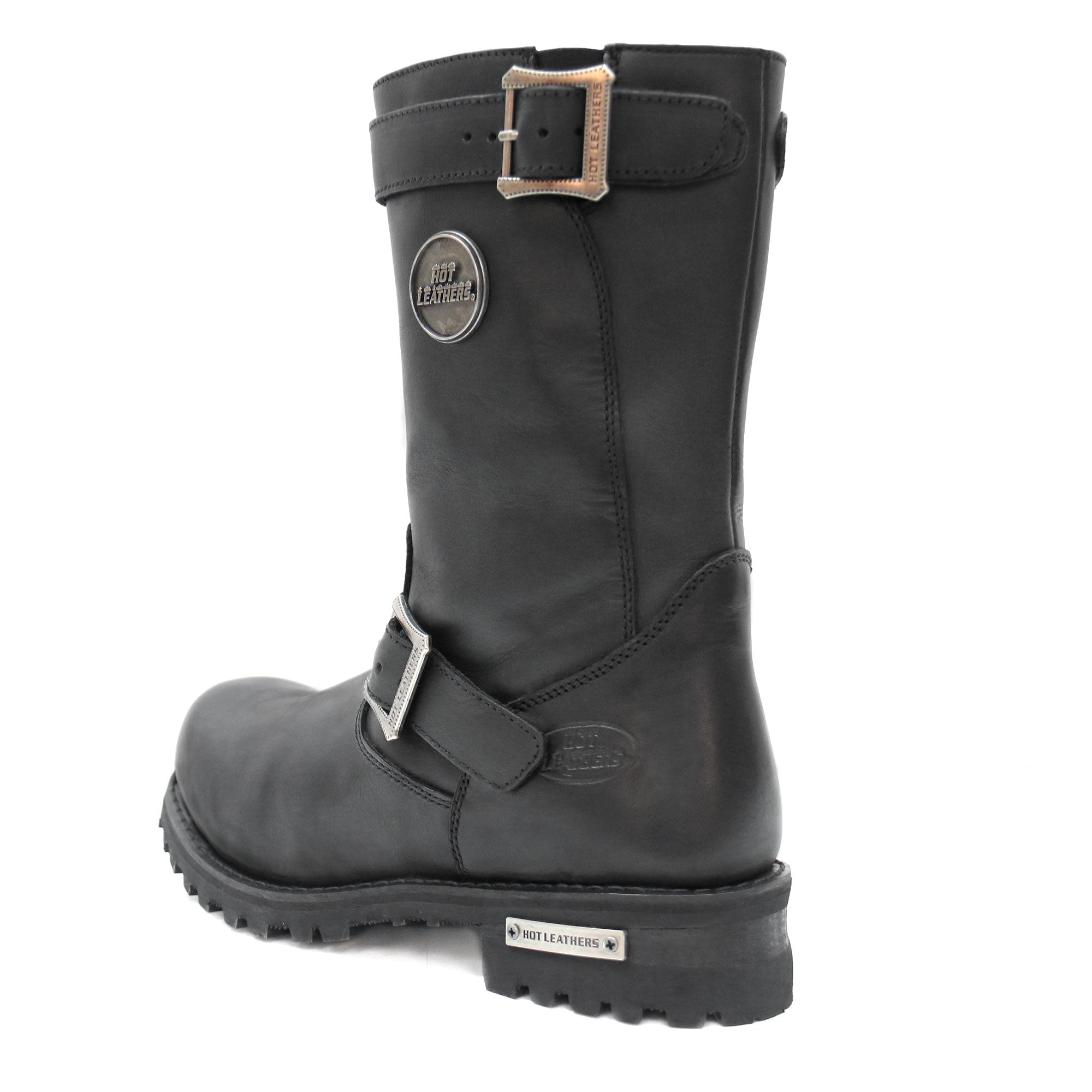 Hot Leathers Mens Wide Boots Leather 10-inch Tall Round Toe BTM1005W