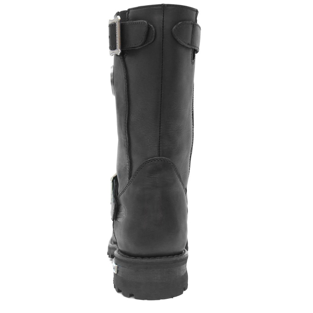 Hot Leathers Mens Wide Boots Leather 10-inch Tall Round Toe BTM1005W