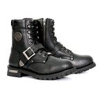 Hot Leathers Mens Wide Boots Leather 8-inch with Adjustable Buckle BTM1006W