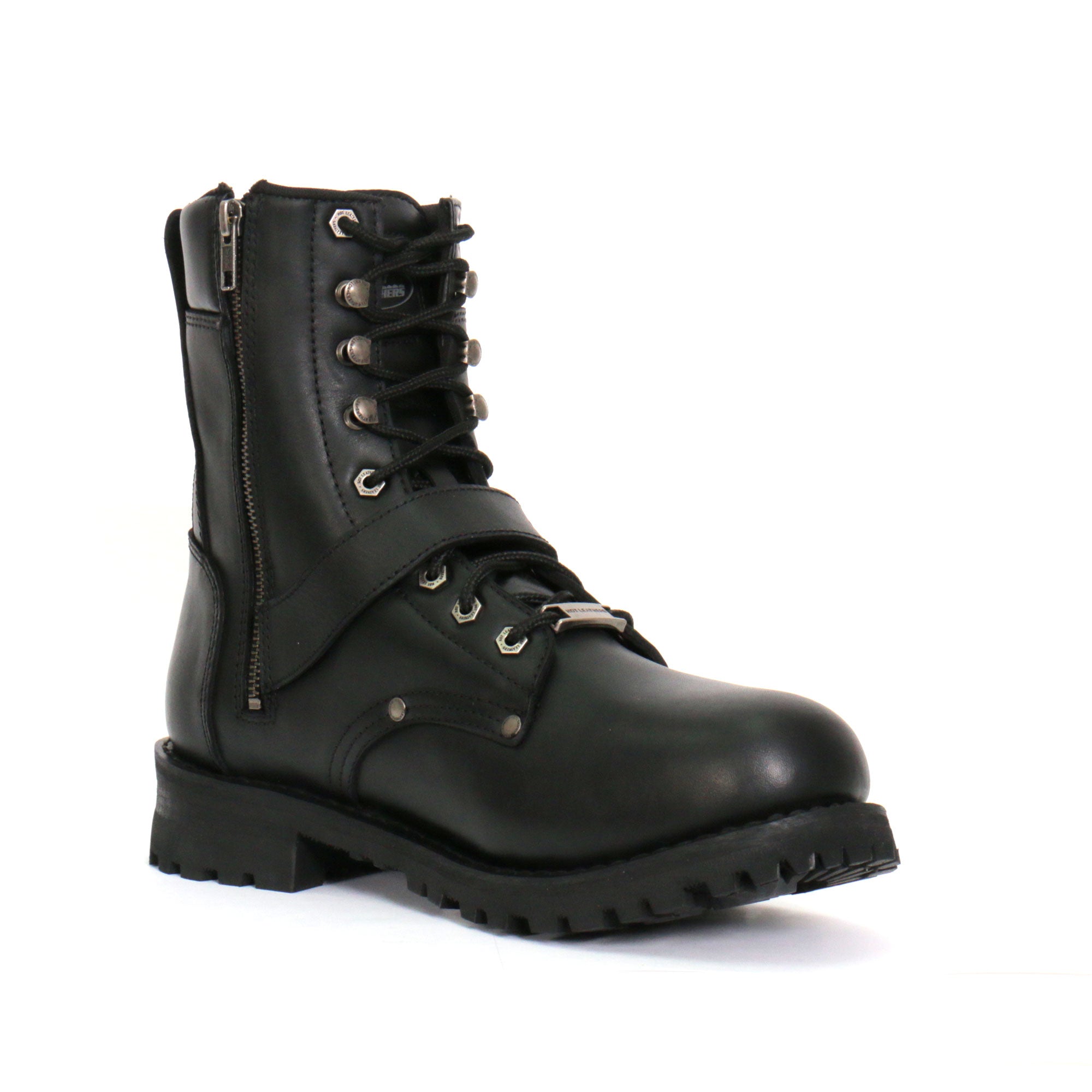 Hot Leathers Mens Wide Boots Leather 8-inch with Adjustable Buckle BTM1006W