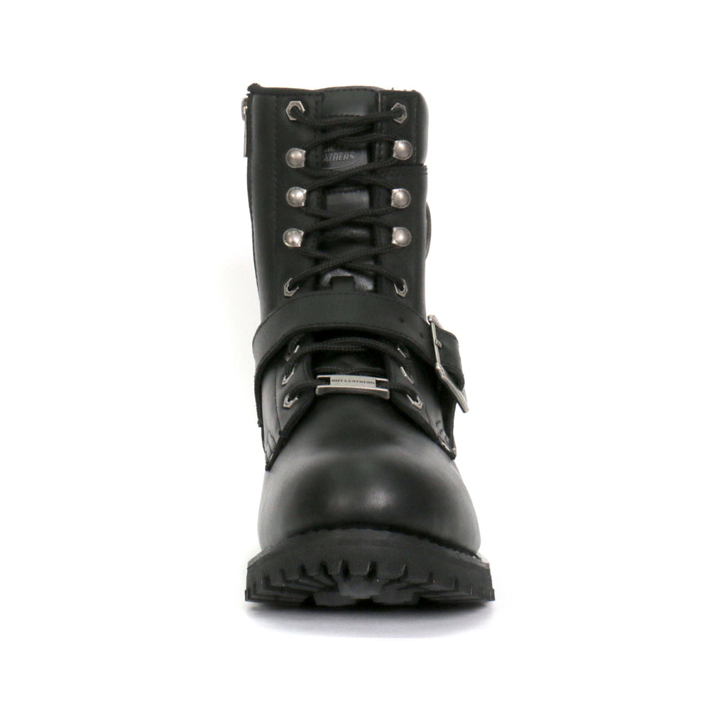 Hot Leathers Mens Wide Boots Leather 8-inch with Adjustable Buckle BTM1006W