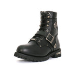 Hot Leathers Mens Wide Boots Leather 8-inch with Adjustable Buckle BTM1006W