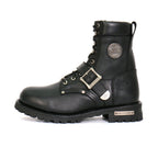 Hot Leathers Mens Wide Boots Leather 8-inch with Adjustable Buckle BTM1006W